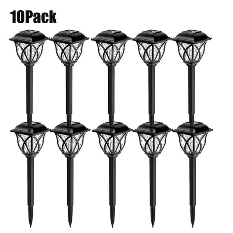 10 Pack Solar Yard Lights Bright Lawn Lights Outdoor Waterproof Led Solar Pathway Lights Landscape Path Lights