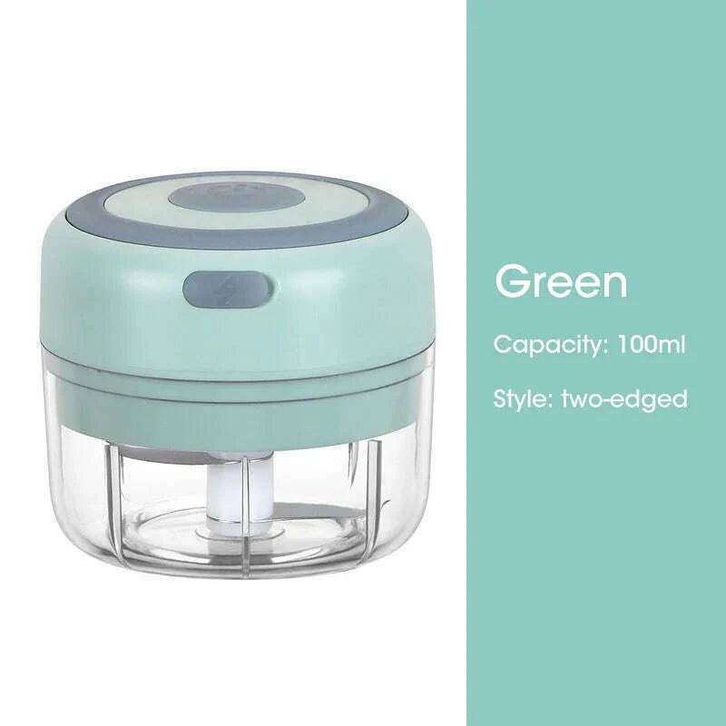 100/300mL Mini Electric Garlic Chopper USB Charging Ginger Masher Machine Sturdy Durable Chili Vegetable Crusher Kitchen Tool