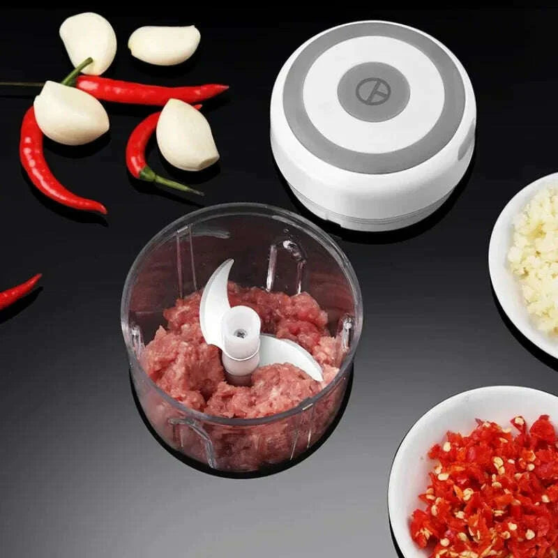 100ml/250ML Manual Meat Mincer Garlic Chopper Rotate Garlic Press Crusher Vegetable Onion Cutter Kitchen Cooking Accessories