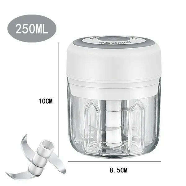 100ml/250ML Manual Meat Mincer Garlic Chopper Rotate Garlic Press Crusher Vegetable Onion Cutter Kitchen Cooking Accessories