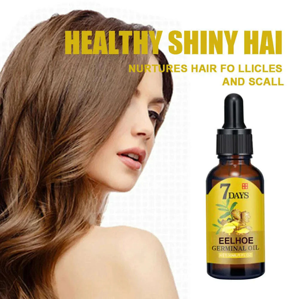 10/20/40ml Hair Growth Serum Oil Dense Regrowth Ginger Hair Care Repair Liquid Essential Anti Loss for Women Men Hair Care