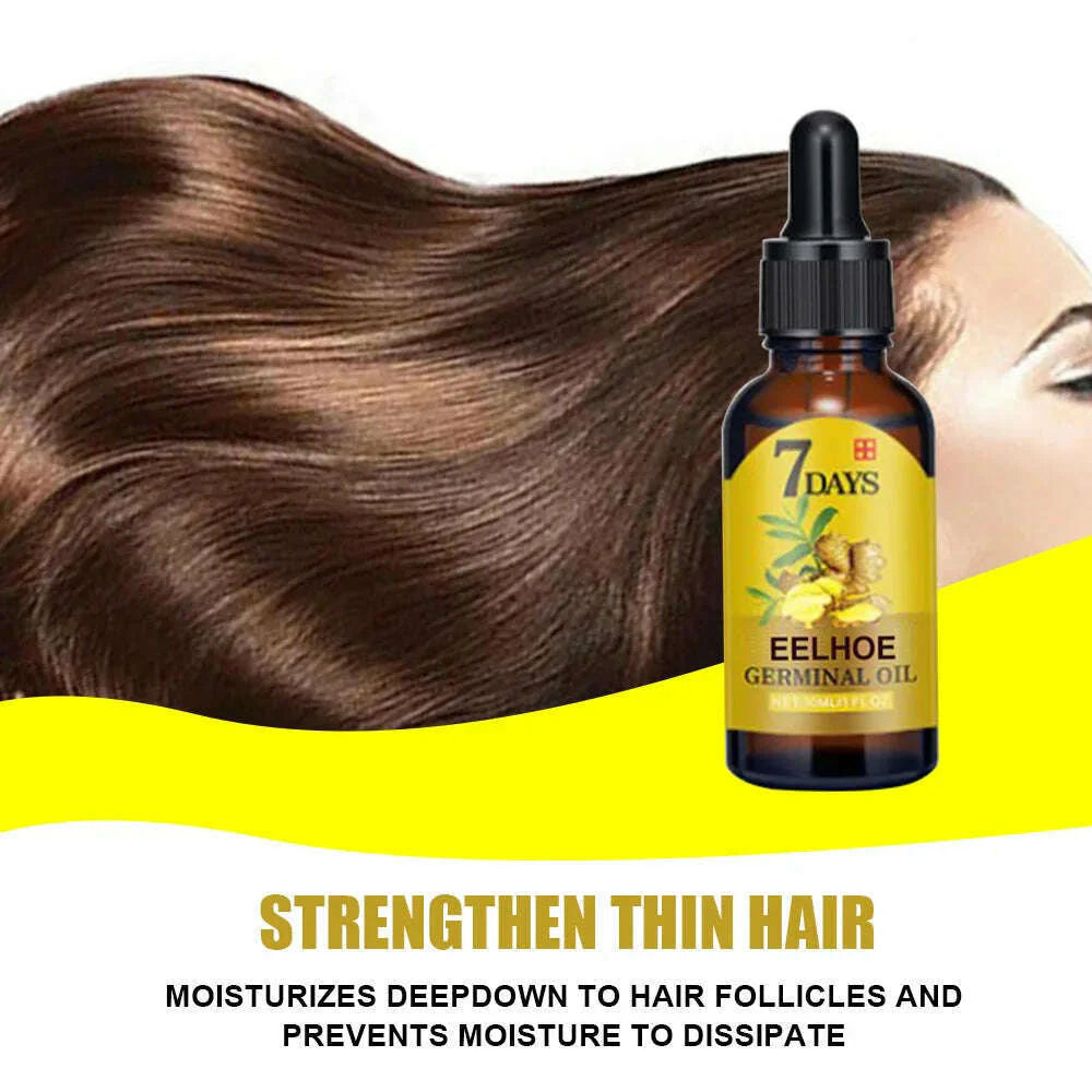 10/20/40ml Hair Growth Serum Oil Dense Regrowth Ginger Hair Care Repair Liquid Essential Anti Loss for Women Men Hair Care