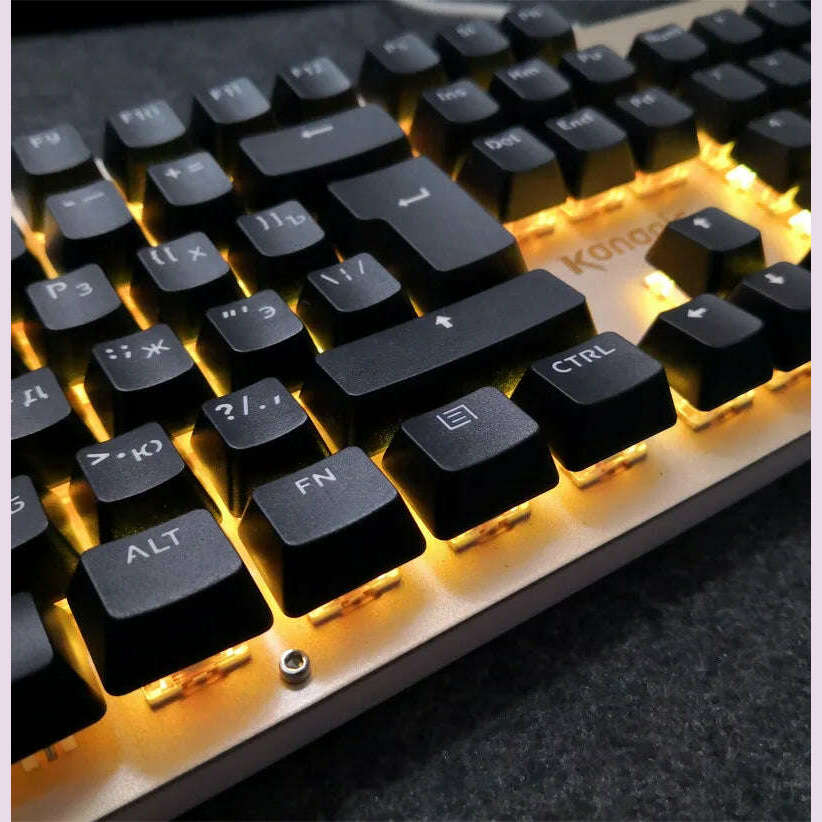 104 Key Caps Russian Korean Backlit Keycaps OEM Profile Keycap For Gaming Mechanical Keyboard Cherry MX Switch ABS KeyCaps Set