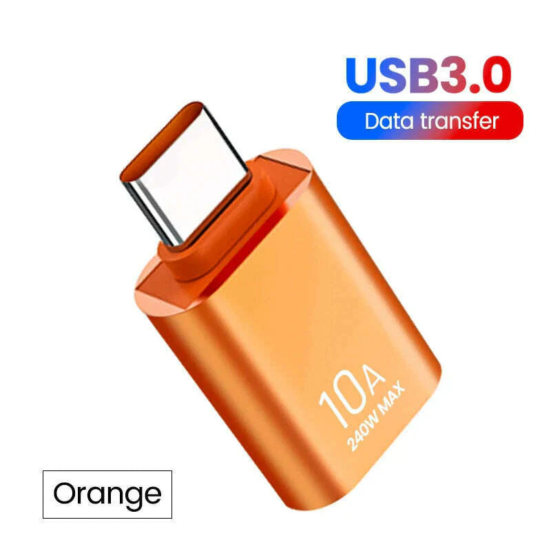 10A OTG USB3.0 To Type C Adapter Fast Charging Data Transfer Type C Female to USB Male Converter For Xiaomi Samsung Macbook poco