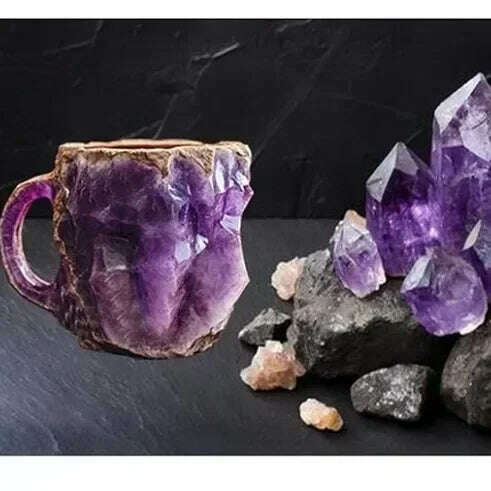 1pc Personalized Mineral Crystal-Style Resin Coffee Cup Water Cup Stylish Eco-Friendly Water Mug for Birthday Christmas Gifts