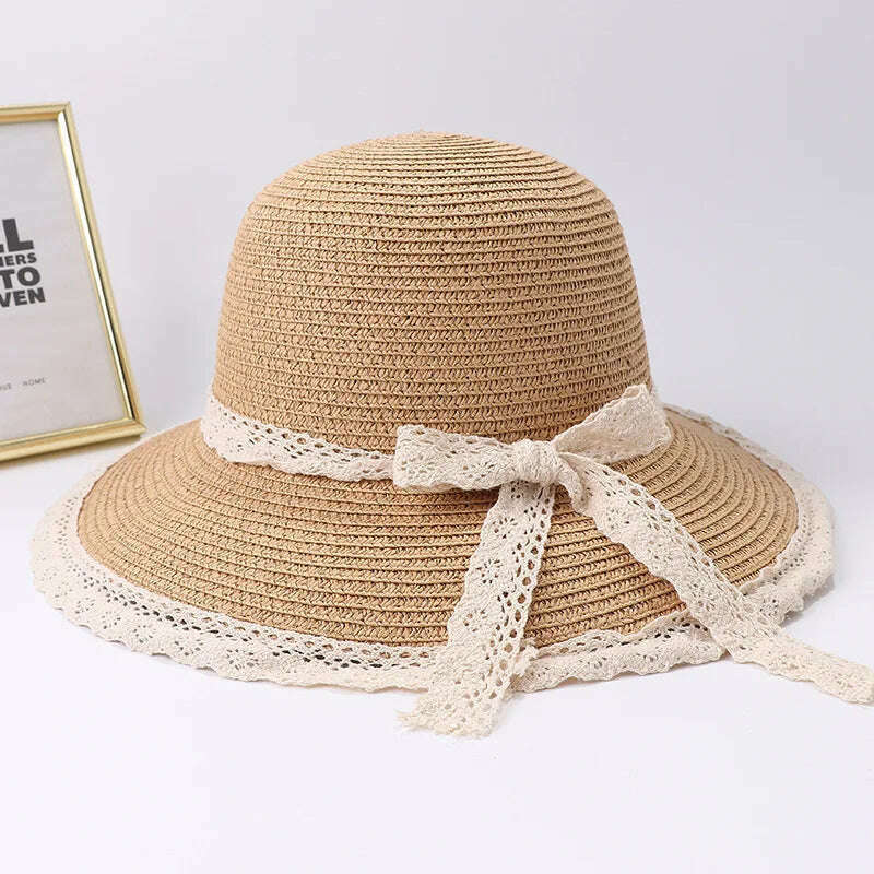 2019 Summer Bow Ribbon Sun Hat Panama Women's Cap Bonnet Beach Straw Hats summer hats for women шляпа соломенная gorro mujer