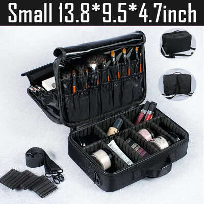 2023 New Makeup Cosmetic Case Waterproof Oxford Cloth Large Capacity Travel Storage Bag Tattoo Beautician Suitcases