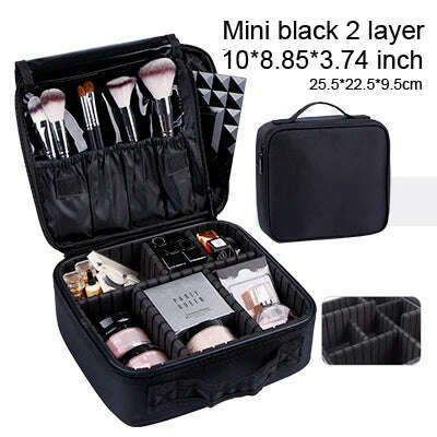 2023 New Makeup Cosmetic Case Waterproof Oxford Cloth Large Capacity Travel Storage Bag Tattoo Beautician Suitcases