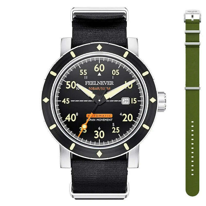 2024 New Men Watch Automatic Mechanical Wristwatch Sapphire Diver Watch 500M Waterproof Diving Sports Watches Men Reloj Hombre