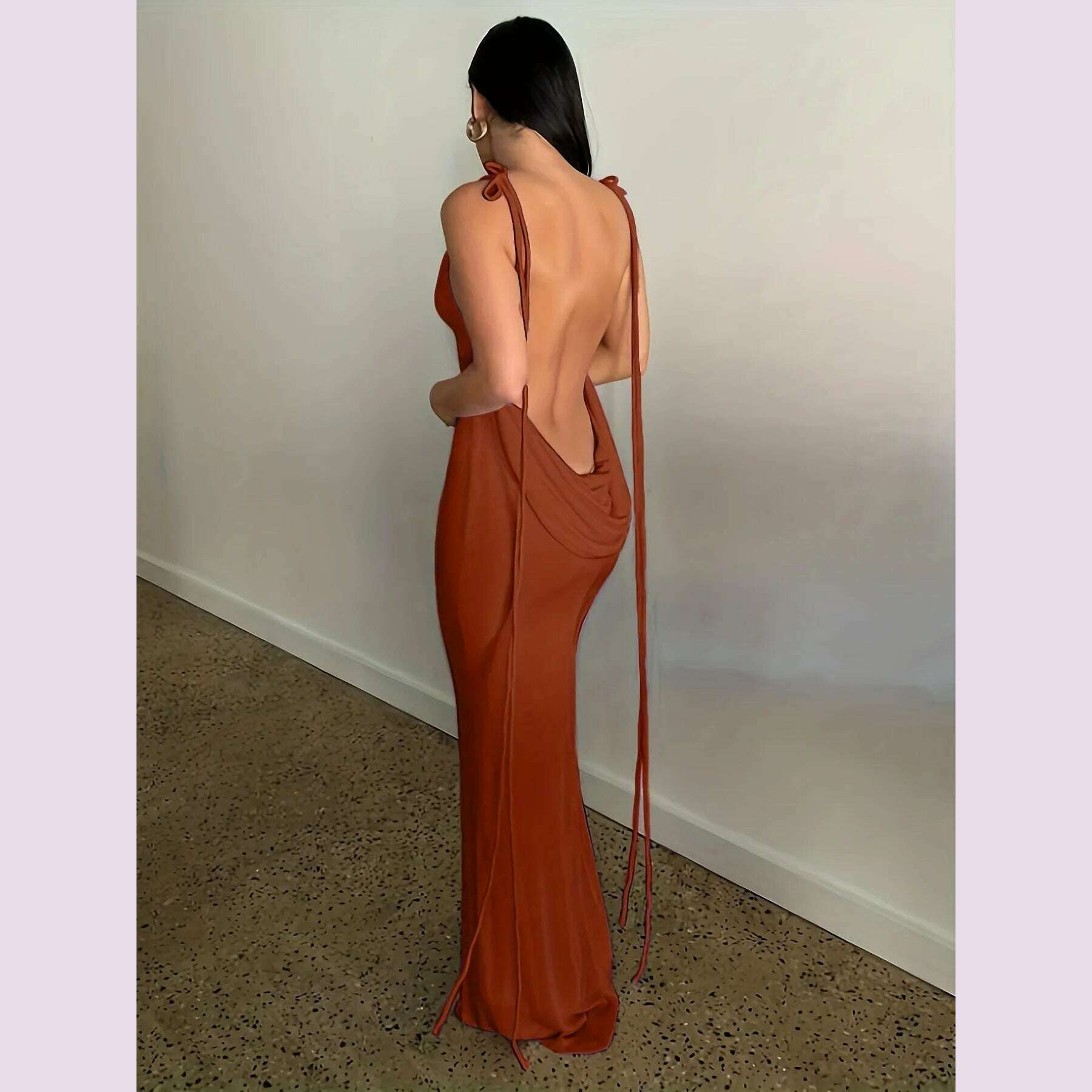 2024 New Summer Fashion Sexy Strapless Hang Neck Temperament Dress