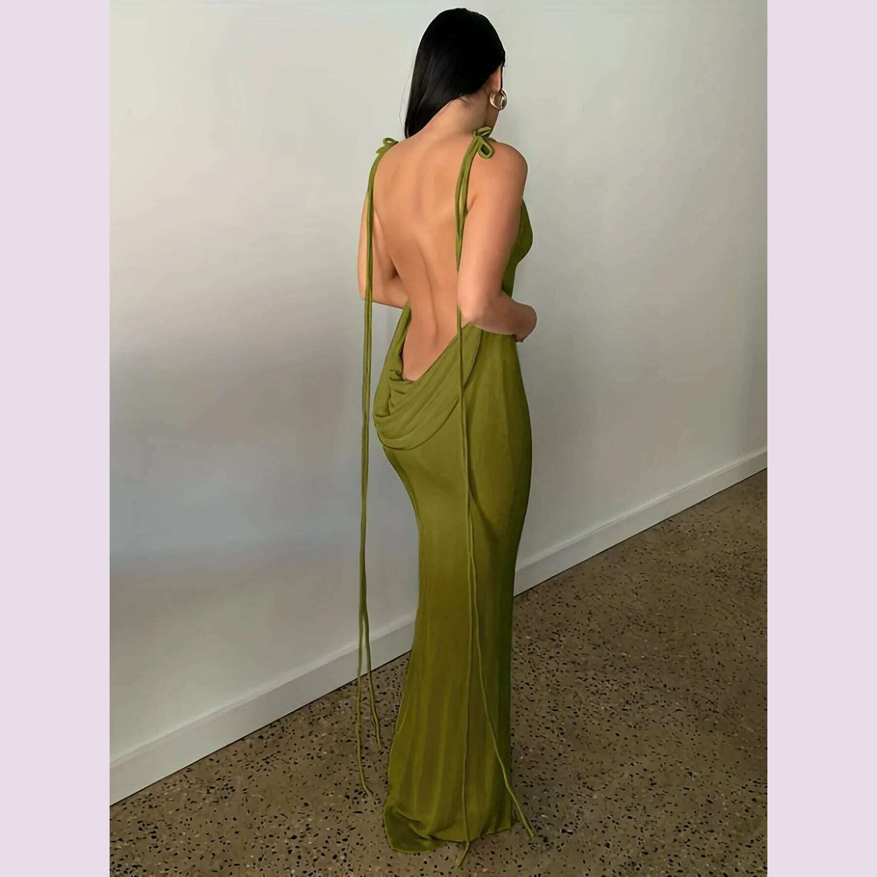 2024 New Summer Fashion Sexy Strapless Hang Neck Temperament Dress