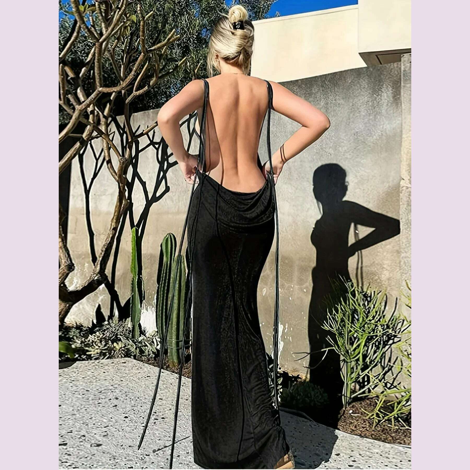 2024 New Summer Fashion Sexy Strapless Hang Neck Temperament Dress