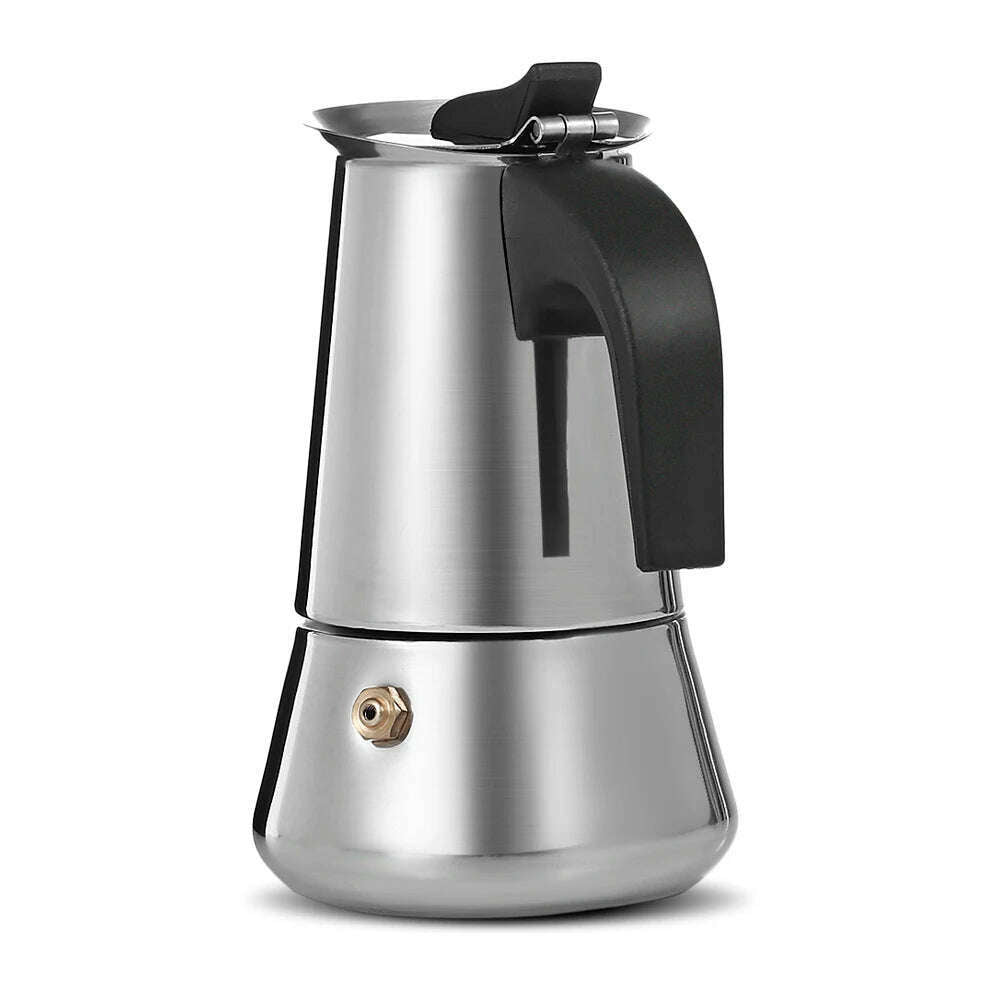 2/4/6/9 Cups Coffee Pot Stainless Steel Mocha Espresso Latte Stovetop Filter Moka Coffee Maker Coffee Pot for Kitchen WF1111