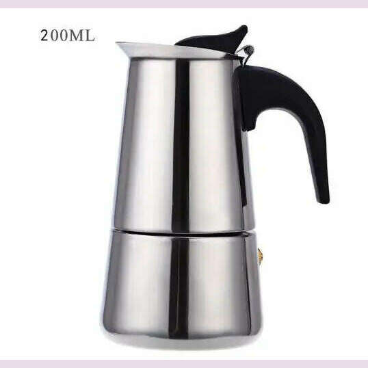 2/4/6/9 Cups Coffee Pot Stainless Steel Mocha Espresso Latte Stovetop Filter Moka Coffee Maker Coffee Pot for Kitchen WF1111