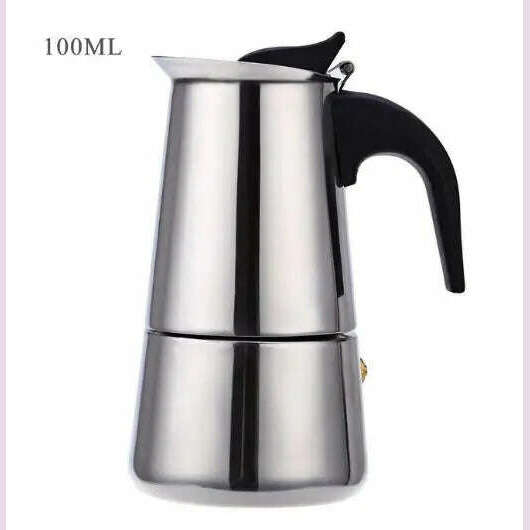 2/4/6/9 Cups Coffee Pot Stainless Steel Mocha Espresso Latte Stovetop Filter Moka Coffee Maker Coffee Pot for Kitchen WF1111