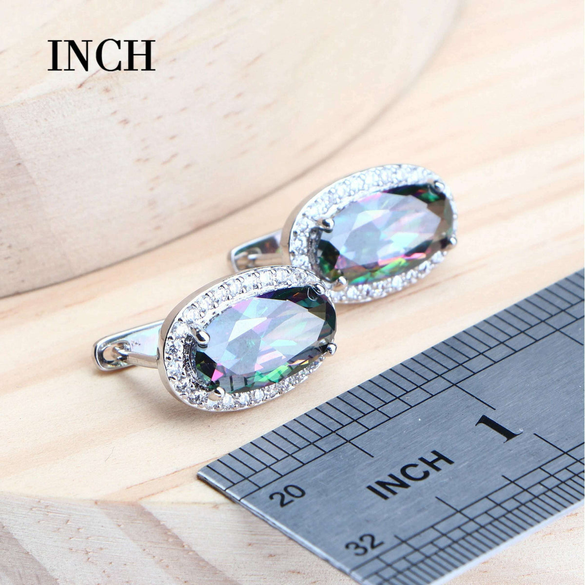 925 Silver Magic Rainbow CZ Jewelry Sets Women Bracelets Rings Natural Silver Earrings Wedding Jewelry Pendants Necklace Set