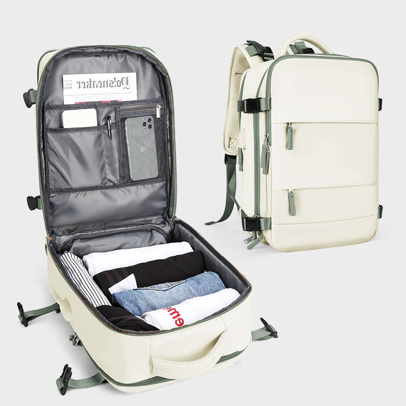 Large Travel Backpack for Men,Airline Flight Approved Waterproof Laptop Backpack,Anti Theft Carry on Backpack, Hiking Backpack