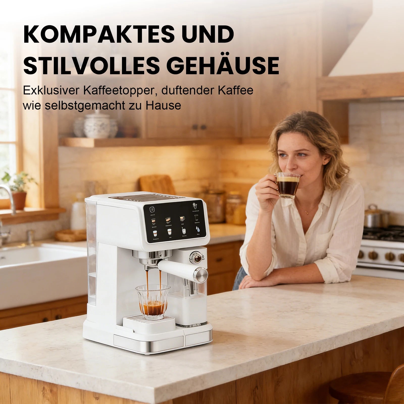 Espresso coffee maker Automatic portafilter machine with TFT touchscreen milk frother fully automatic coffee machine...