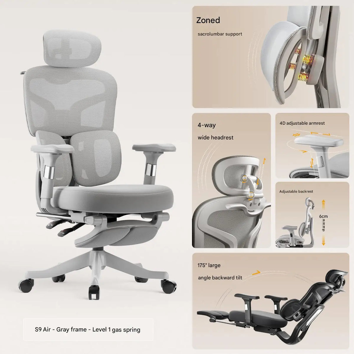 OKDO-S9 Ergonomic Office Chair, High Back Gaming Computer Chair for Home | Kimlud Gaming Luxury Chair