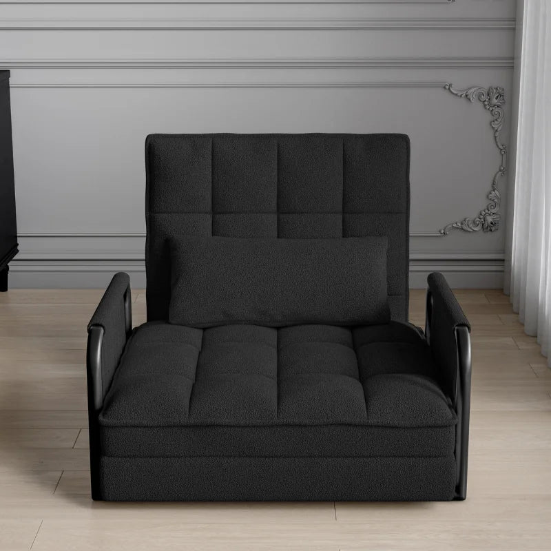 1-site Chauffeuse, 1-site Armchair with 5-position adjustable back, floor Chair with side Storage | Kimlud Luxury Chair