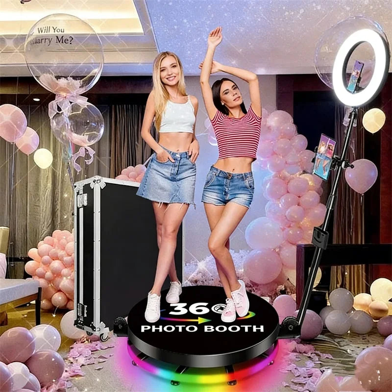 360 degree photo booth 360 degree photo booth machine with flight case packaging suitable for wedding reception party events - Kimlud