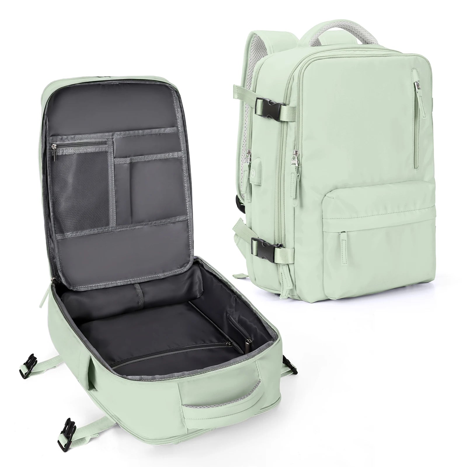 Travel Backpack Carry on Personal Item Bag for Flight Approved, 35L Hand Luggage Suitcase Waterproof Weekender Bag for Men Women