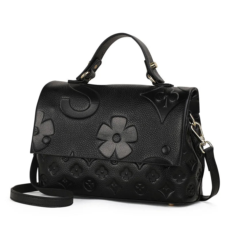 Top layer cowhide bag 2025 New fashionable versatile summer handbag Women's bag Genuine leather one shoulder crossbody bag