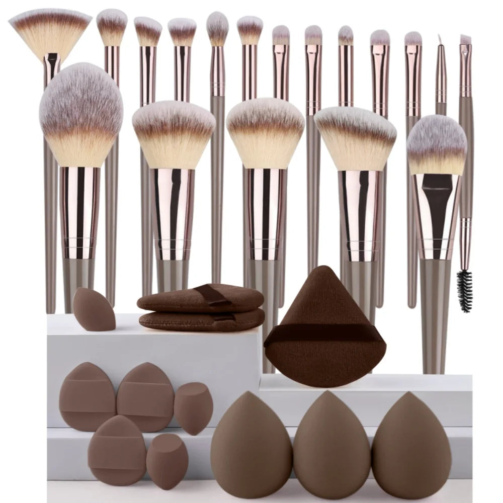 3-20Pcs Premium Makeup Brushes Set Soft Fluffy Beauty Cosmetic Foundation Makeup Brush Eyeshadow Blush Kabuki Make Up Tools