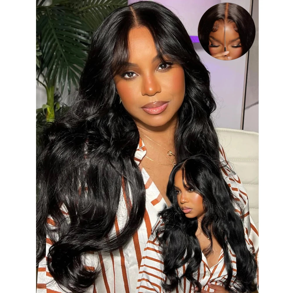 250% Density Glueless Body Wave Human Hair 13x4 Lace Frontal Wigs Brazilian Virgin Human Hair Remy Hair Wigs HD Lace...