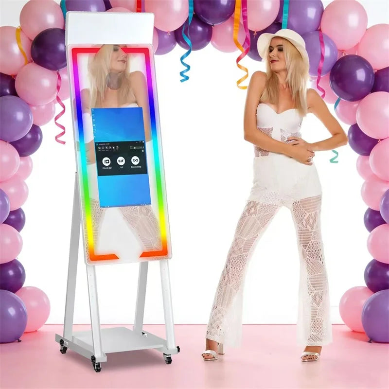 High Quality Selfie Portable Photo Booth Wedding Event 65 inch and 40 inch Magic Mirror DSLR Camera Photo Booths - Kimlud