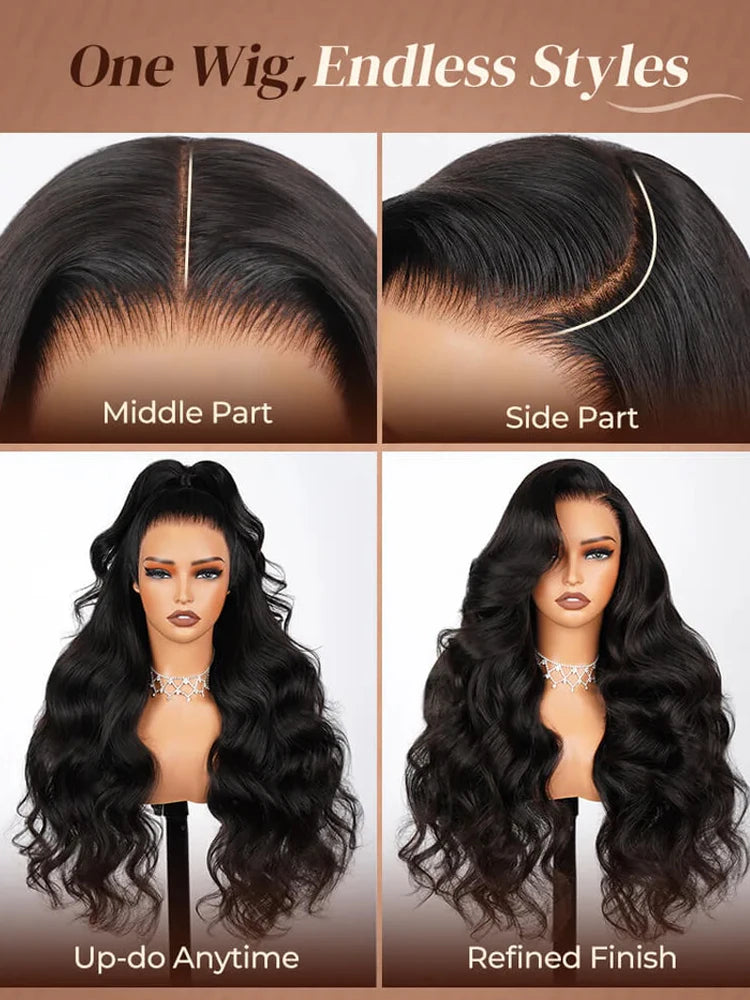 Ownmehair 13x4 13x6 Human Hair Wigs Glueless Body Wave 6x5 HD Wear and Go Wig Pre Plucked Bye Bye Knots Virgin Hair Wigs...