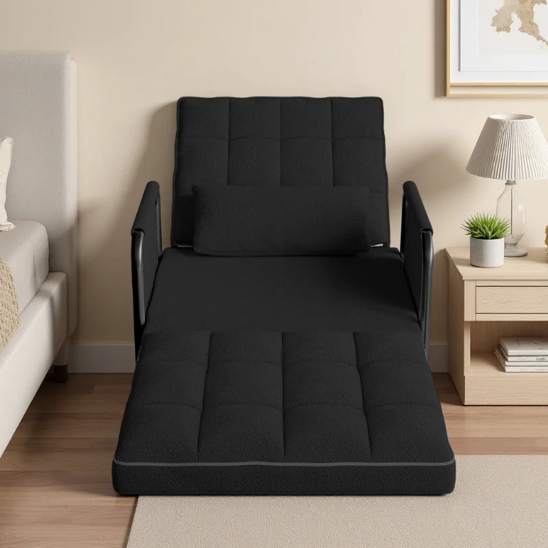 1-site Chauffeuse, 1-site Armchair with 5-position adjustable back, floor Chair with side Storage | Kimlud Luxury Chair