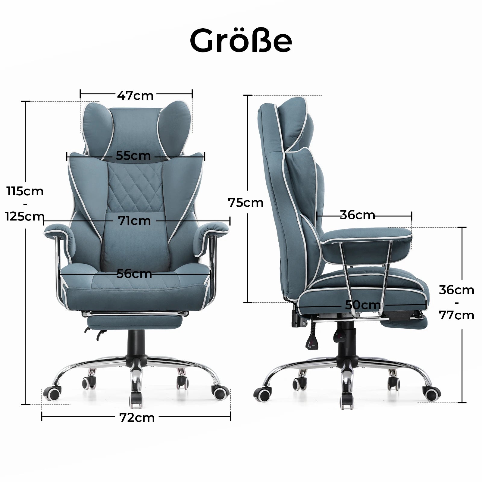 Gtplayer Gaming Chair, Office Chair with Pocket Spring Lumbar Support, Ergonomic and Comfortable Wide Office Computer Chair