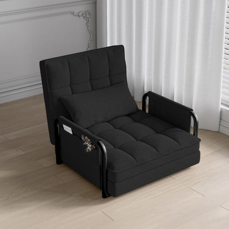 1-site Chauffeuse, 1-site Armchair with 5-position adjustable back, floor Chair with side Storage | Kimlud Luxury Chair