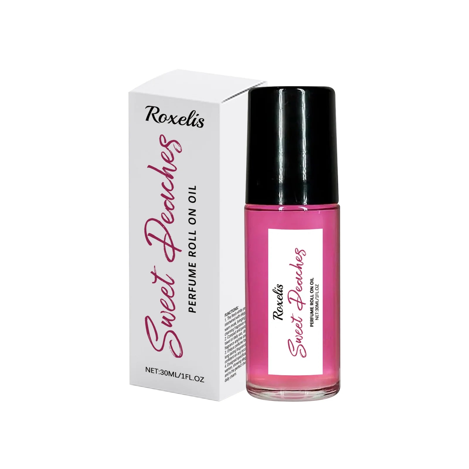 Roxelis 30ml Pheromone Perfume Roller Ball Long Lasting Peach Fragrance Oil Armpit Odor Remover Dating Scent Charming...