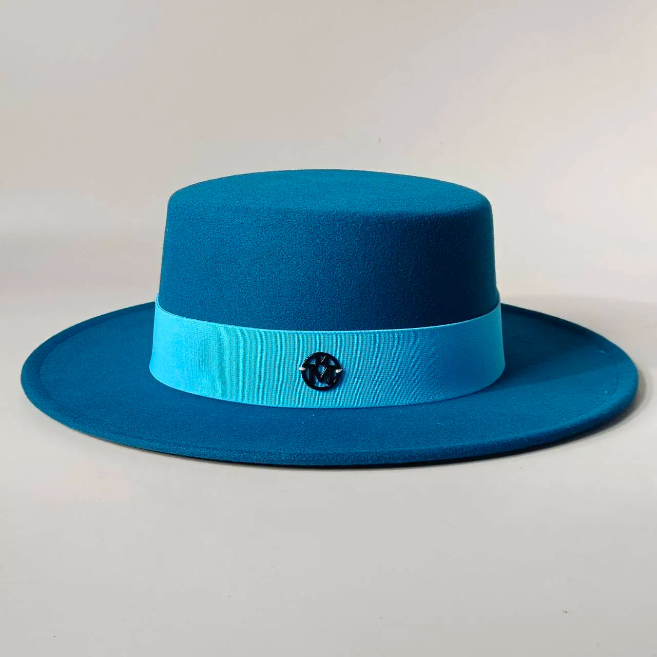 French felt hat Flat-top Autumn and winter felt hats Letter accessories women's wide-brimmed hat sombrero fedora sombrero