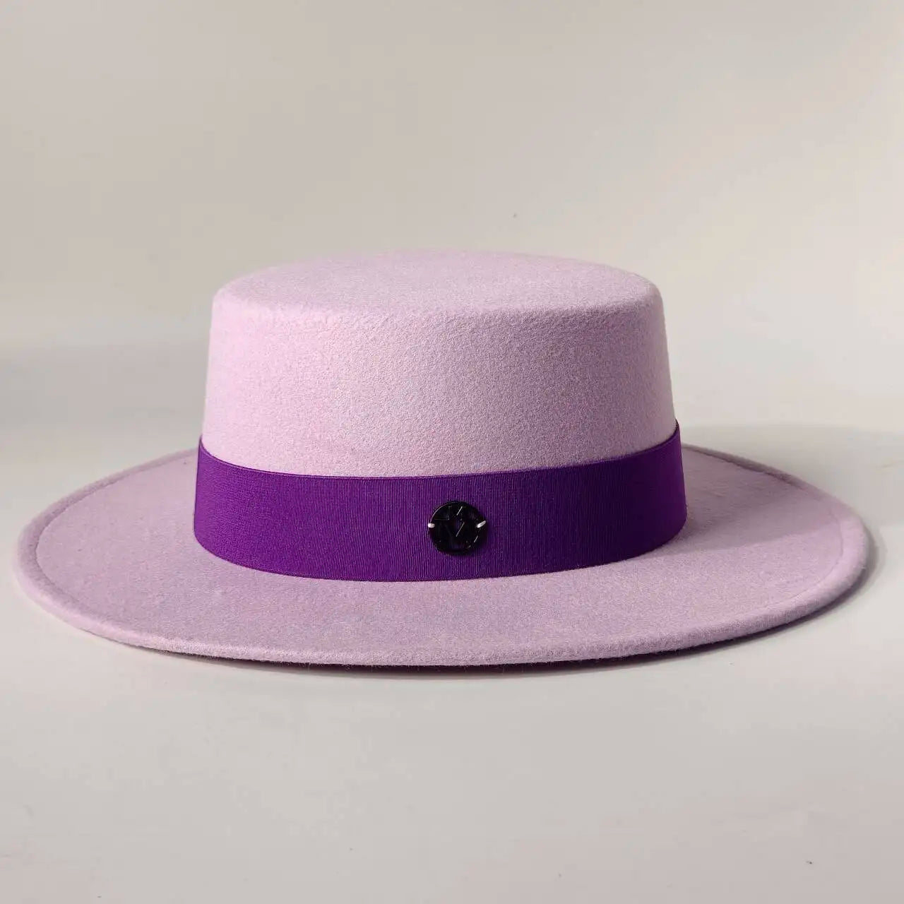 French felt hat Flat-top Autumn and winter felt hats Letter accessories women's wide-brimmed hat sombrero fedora sombrero