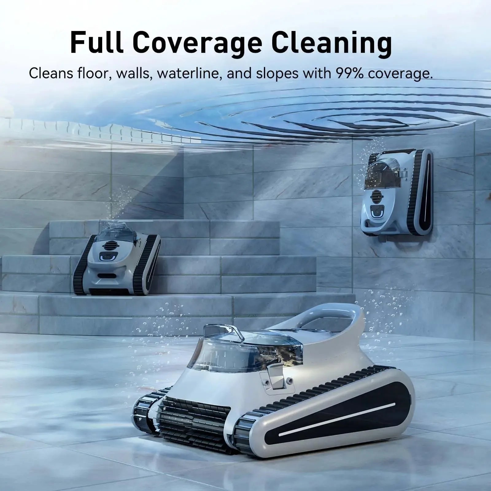 (2026 Update) Seauto Crab Pro Robotic Pool Vacuum, Wall-Climbing Robot, Suitable for Walls and Floors of 2000 Square...