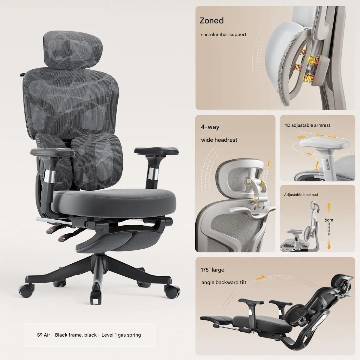 OKDO-S9 Ergonomic Office Chair, High Back Gaming Computer Chair for Home | Kimlud Gaming Luxury Chair
