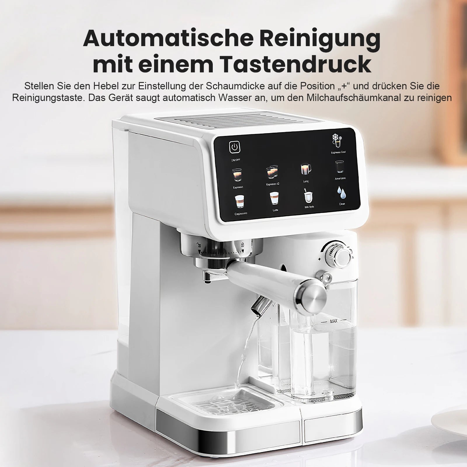 Espresso coffee maker Automatic portafilter machine with TFT touchscreen milk frother fully automatic coffee machine...