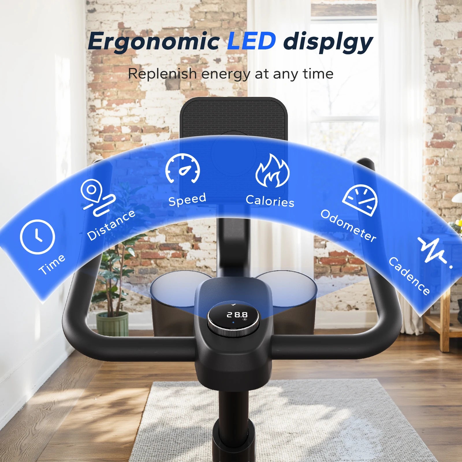 MERACH Exercise Bike Brake Pad/Magnetic Stationary Bike with Exclusive App Low Noise Indoor Cycling Bike with Fitness Courses B2 - Kimlud