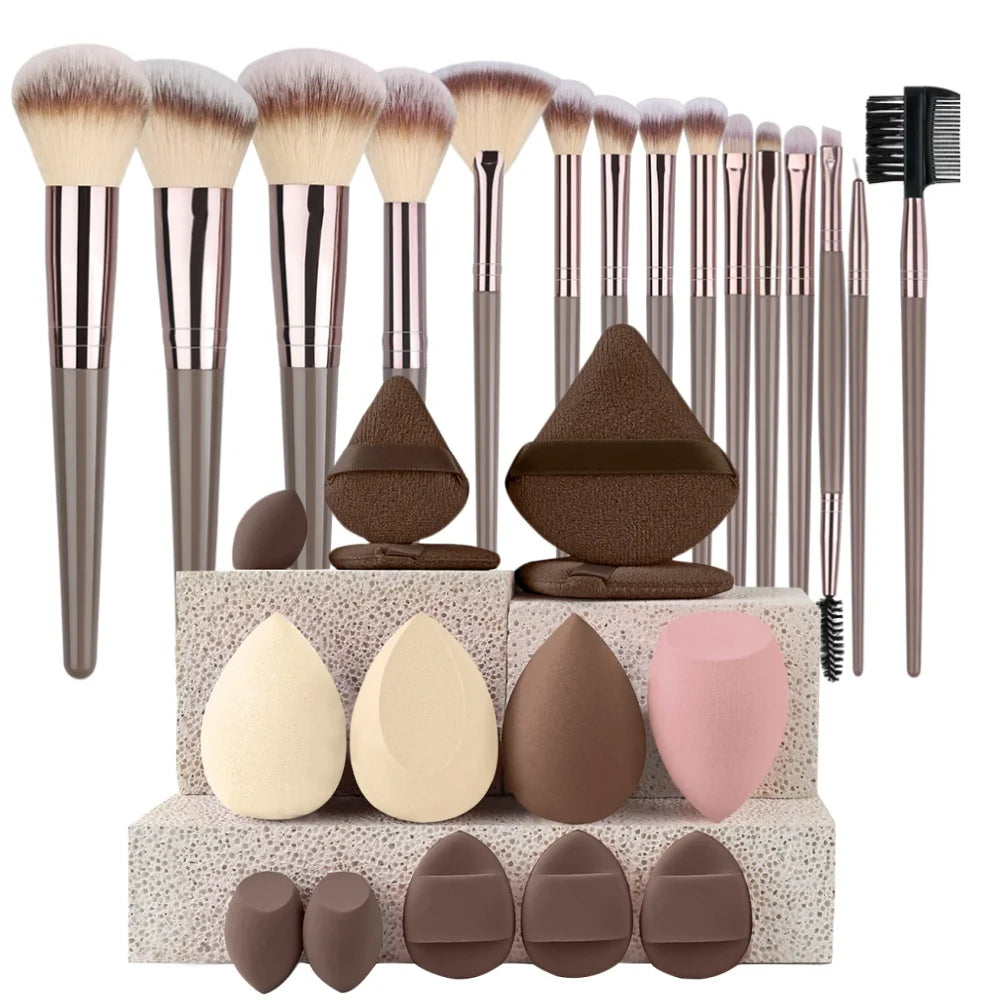 3-20Pcs Premium Makeup Brushes Set Soft Fluffy Beauty Cosmetic Foundation Makeup Brush Eyeshadow Blush Kabuki Make Up Tools