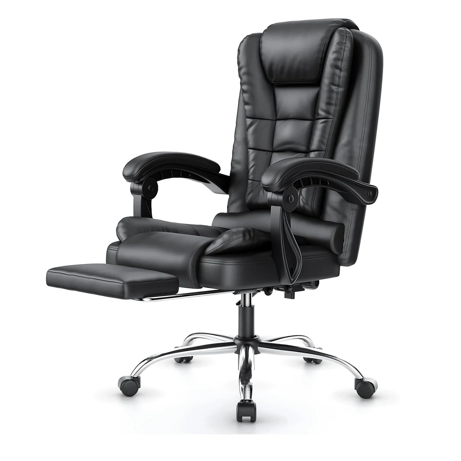 Naspaluro Executive Office Chair with Footrest High Back Desk Chair Ergonomic Recliner Computer Chair Gaming Chairs for Home