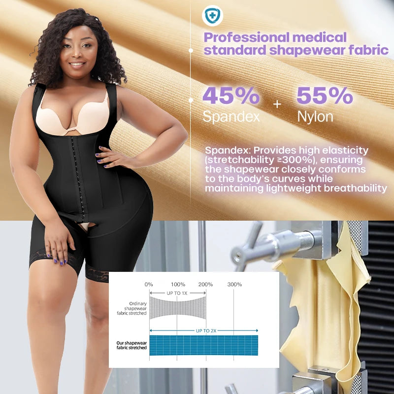 Post Surgery Stage 2 Lipo Lace Butt Lifter Tummy Control Body Girdle Bbl Shapewear Wholesale Fajas Colombianas Postparto 3 En 1