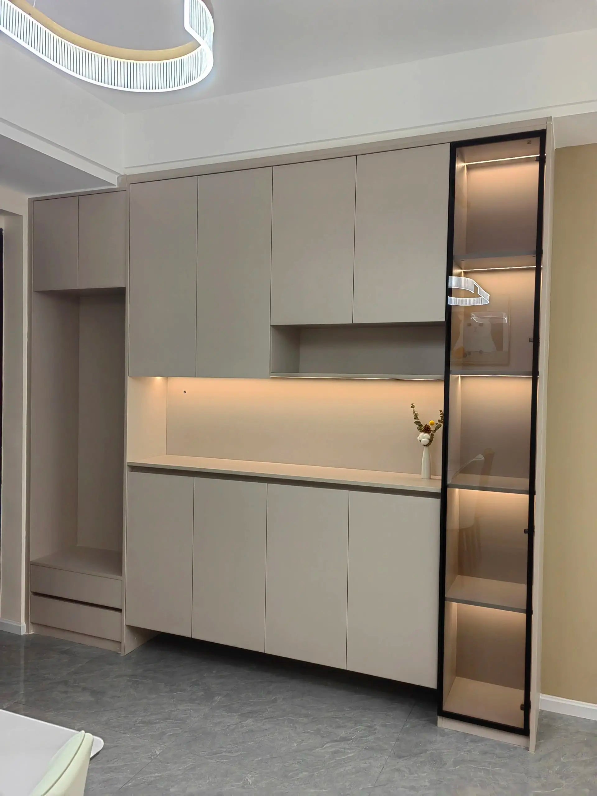 Customized Modern Design Wooden Shoe Cabinet with Bench for Home or Apartment Living Room Furniture for Hotels | Kimlud...