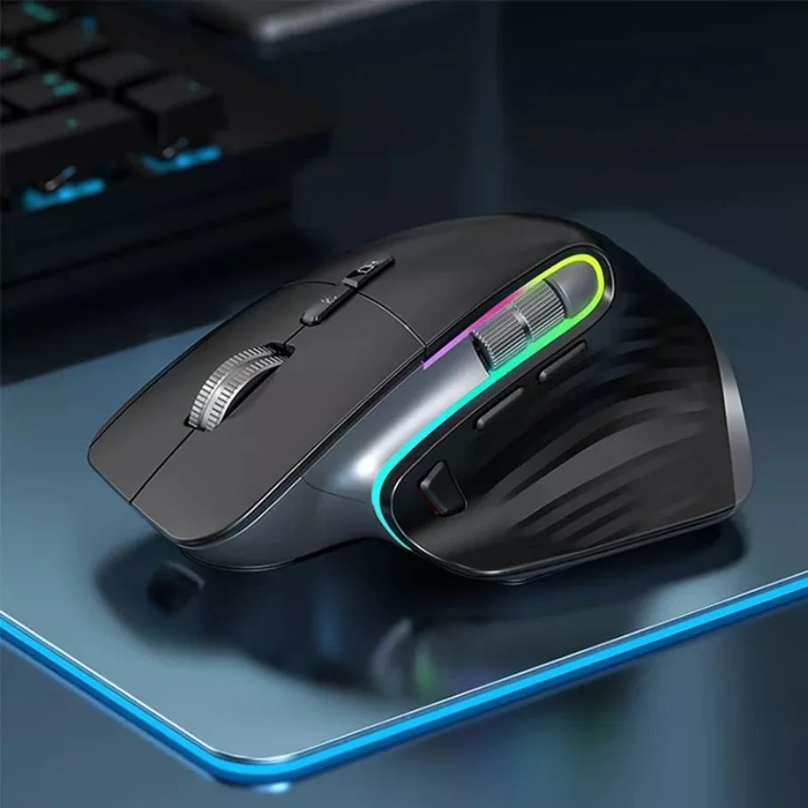 2.4G Wireless Vertical Optical Gaming Mouse RGB 4000 CPI Rechargeable Ergonomic Right Steering mouse for computer/laptop