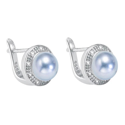 ZHBORUINI 2024 New Pearl Earrings 925 Sterling Silver Jewelry Vintage Style Natural Freshwater Pearl Stud Earring For...