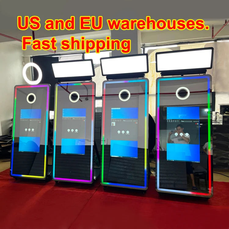 Factory Direct 65 Inch Photobooth Mirror 43 Inch Touch Screen SLR Instant Print Selfie Event Magic Photo Booth Machine |...