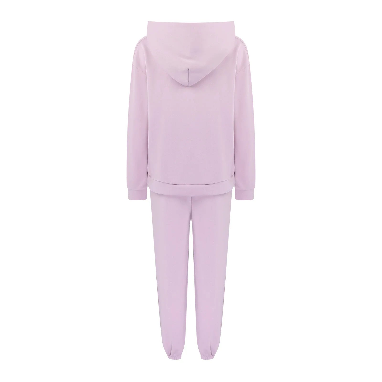 Women's Tracksuit Casual Solid Long Sleeve Hooded Sport Suits Autumn Warm Hoodie Sweatshirts and Long Pant Fleece Two Piece Sets - Kimlud