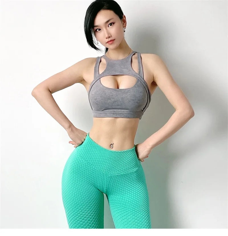 Cloud Hide Super Sexy Women Sports Bra Fitness Yoga Crop Tank Top Underwear Athletic Vest Shockproof Shirt Running Sportswear